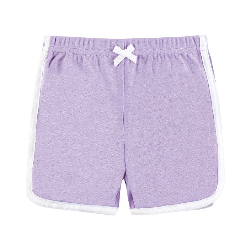 Hudson Baby Girl Shorts Bottoms 4-Pack, Pink Lilac, 5 of 7