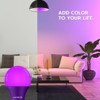 Luxrite A19 LED Purple Bulbs, 60W Equivalent, Non-Dimmable, UL Listed, Indoor Outdoor, Porch, Christmas, Decoration, E26 Standard Base 2 Pack - 3 of 4