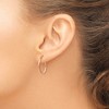 Black Bow Jewelry 2mm x 20mm 14k Rose Gold Small Twisted Round Hoop Earrings - 3 of 4
