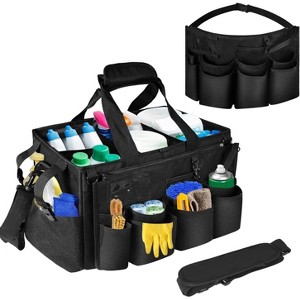 Wearable Cleaning Caddy Bag with Handle and Shoulder Straps, Supplies Organizer with Detachable Divider for Cleaners and Housekeepers - 1 of 4