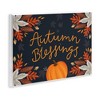 Stupell Industries Autumn Blessings Fall Leaves Pumpkin Wall Plaque Art - 3 of 4