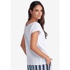ellos Plus Size Crochet Trim Tee - 3 of 4