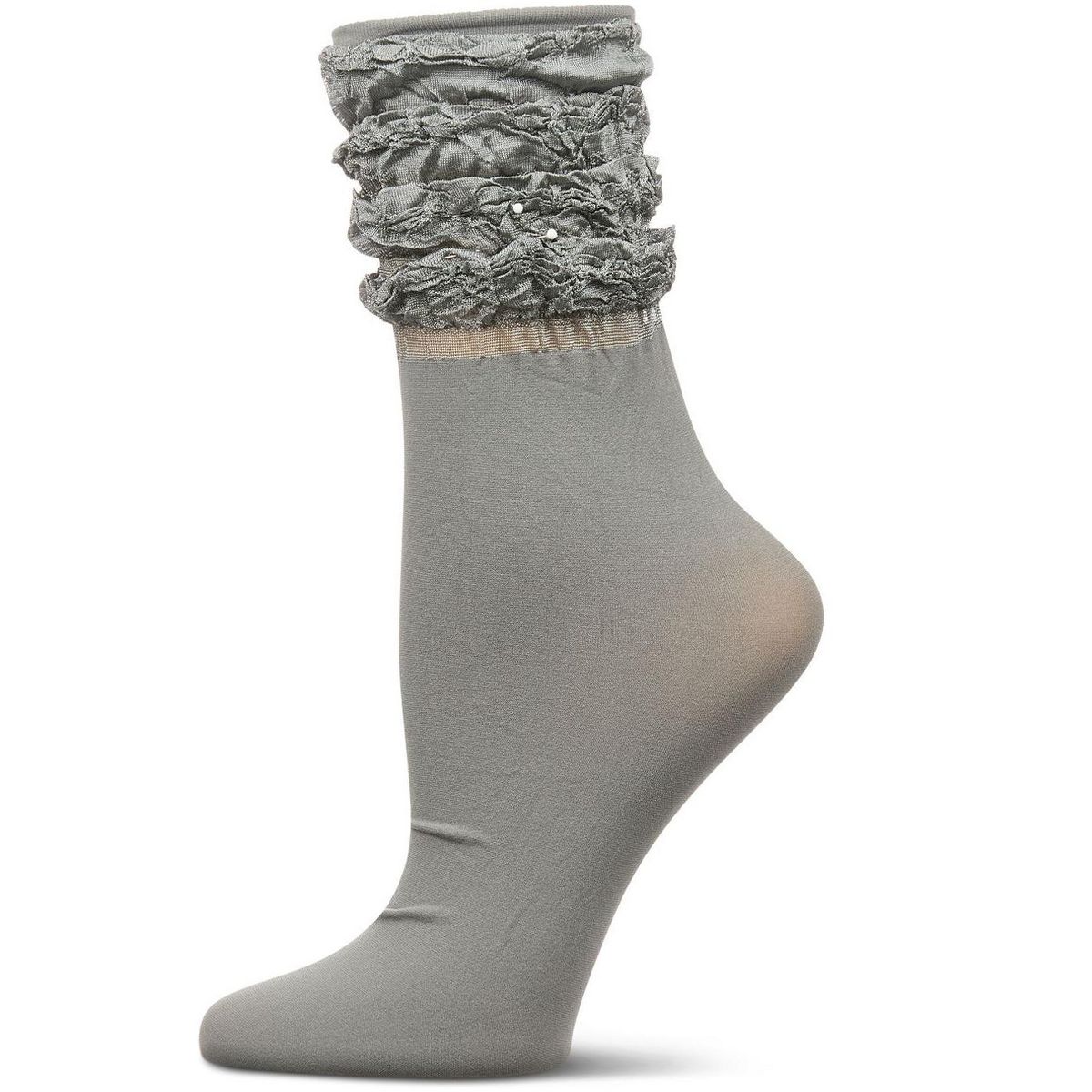 Memoi Women's Scrunchy Ruffle Anklet Socks
