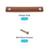 Unique Bargains Leather Suitcase Dresser Handles Door Pulls with Screws 6 Pcs - 3 of 4
