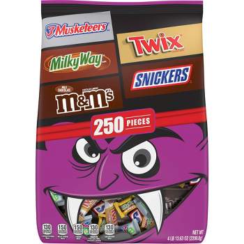 M&M's, Snickers, Twix, 3Musketeers, & Milky Way Halloween Variety Bag - 77.63oz/250ct
