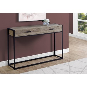 NicBex Narrow Console Table with 2 Large Storage Drawers,Minimalist Entryway Table with Black Metal Handles,Modern Couch Table for Living Room,Taupe - 1 of 4