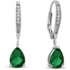 Guili Sterling Silver Cubic Zirconia Pear-Shape Dangling Earrings, A Sparkling and Elegant Collection to Complete and Elevate Your Jewelry Look - 4 of 4