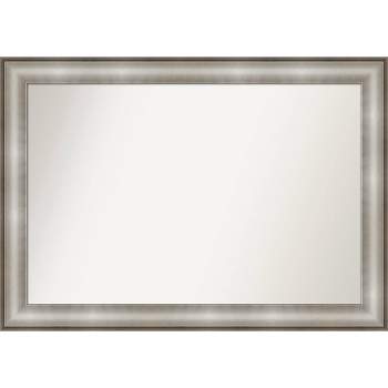 41" x 29" Non-Beveled Imperial Silver Wall Mirror - Amanti Art