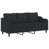 vidaXL Sofa Set Black Fabric (100% polyester), metal, textilene, plywood - 3 of 4