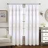 RT Designers Collection Daisy Embroidery Grommet Curtain Panel With Attached Valance 54" x 84" White - 2 of 4