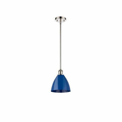 Plymouth Dome - 1 Light Stem Hung Pendant In Industrial Style-9.25 Inches Tall and 7.5 Inches Wide