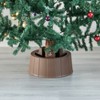 Gardenised Brown Plastic Christmas Tree Stand With Screw Fastener - 3 of 4