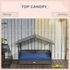 UbMelt Dog Bed Outdoor Pet Bed for Small Dogs Rattan Dog House with Canopy and Water-resistant Cushion, Modern Pet Furniture for Puppies - 2 of 4