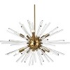 Elegant Lighting Sienna 32 inch crystal rod pendant in gold - 3 of 4