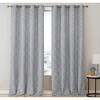 HLC.ME Versailles Lattice Flocked 100% Complete Blackout Thermal Insulated Window Curtain Grommet Panels, Set of 2 - 2 of 4