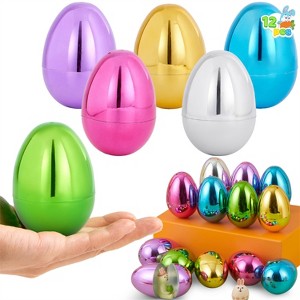 Joyfy Metallic Gold Easter Eggs Plastic Eggs Colorful Bulks for Easter Hunt, Filling Treats, Easter Basket Stuffers, Classroom Prize Supplies - 1 of 4