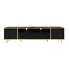 CLIHOME 70.9'' Modern TV Stand for TVs up to 80 Inches, LED Lights TV Storage Cabinet, Entertainment Center with 2 Shelves - 3 of 4