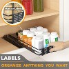 Pull Out Spice Rack Organizer(no jars included) for Cabinet,with Labels,6.5" W x10.75 D x2.5 H, 1 Drawer 1-Tier - 4 of 4