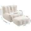 NicBex Bean Bag Chair,Beanbag Chair with Ottoman,Adult Lounge Sofa,Comfy Chair for Living Room Bedroom - 3 of 4