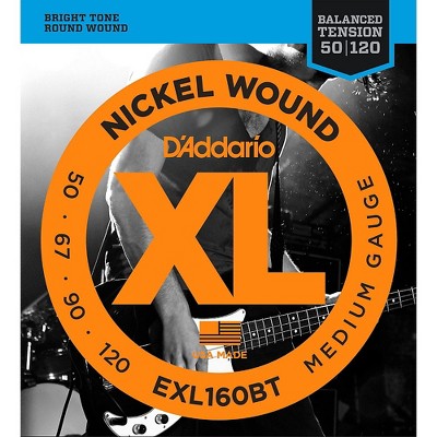 D'Addario EXL160BT Balanced Tension 50-120 Long Scale Electric Bass String Set