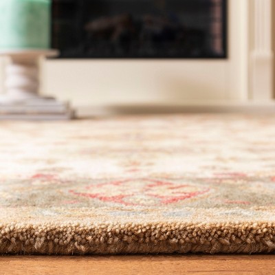 Ivory Floral Hand Tufted Wool Area Rug, 3' x 5'