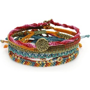 Boho Braided Bead Bracelets, Stackable Waterproof Jewelry, Fair Trade Handmade Gifts for Women & Men - 1 of 4