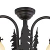 Vaxcel Yosemite 3 - Light Semi-Flush Mount in  Burnished Bronze - 3 of 4