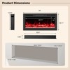 Costway 36" Smart WiFi Electric Fireplace Work with Alexa & Google Assistant & Recessed - 3 of 4