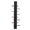 Wood and Metal Heath Wall Wine Holder Framed Canvas - StyleCraft: Espresso Finish, Vertical Display - 3 of 4
