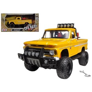 1966 Chevrolet C10 Fleetside Pickup Truck Off Road Yellow 1/24 Diecast Model by Motormax - 1 of 3