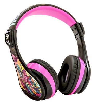 eKids Monster High Bluetooth Headphones for Kids, Over Ear Headphones with Microphone - Multicolored (MH-B52.EXV23XOLB)