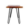 Alaterre Furniture Hairpin Natural Brown Live Edge Wood with Metal Bench - image 2 of 4
