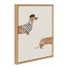 Kate & Laurel All Things Decor 18"x24" Sylvie Long Dog Framed Canvas Wall Art by July Art Prints Modern Weiner Dog - 2 of 4