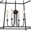 Crystorama Lighting Sylvan 4 - Light Chandelier in  Black Forged - 4 of 4