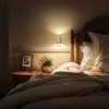 DORESshop 1-Watt Plug-in Cylindrical Integrated LED Night Light with Light Sensor, Warm 3000K, White, 2-Pack - 4 of 4