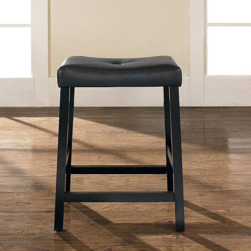 Set of 2 24" Upholstered Saddle Seat Counter Height Barstools  - Crosley, 5 of 7