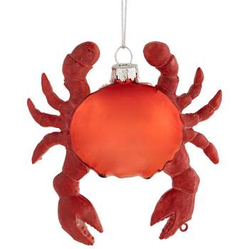 Northlight 4" Red Crab Glass Christmas Ornament