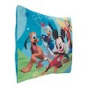 Disney Mickey Mouse Blue, Red, and Green, Donald Duck, Pluto, and Goofy Fun Starts Here Decorative Toddler Pillow - 2 of 4