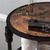 Round End Table with Storage Shelves - 3 of 4
