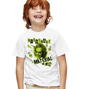 Boys' Short Sleeve Beetlejuice Beetlejuice Nightmare Material Kids T-Shirt - 1 of 4