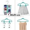 VECELO 30/50/60/100 pk Velvet Clothes Hangers Non Slip & Space-Saving Clothes Hangers with Finger Clips & Tie Rack 9 Color - 2 of 4