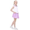 Kids Girls Tennis Golf Dress Outfit Sleeveless Dress with Pockets Athletic Skorts and Polo Tank Top Sets - 3 of 4