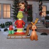 6 Ft. Airblown Inflatable Dr. Seuss How the Grinch Stole Christmas Grinch & Max with Sled Outdoor Yard Decoration - 3 of 3
