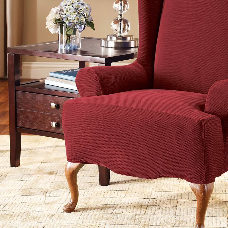 Stretch Pique Chair Slipcover Garnet - Sure Fit, 2 of 5