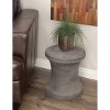 14"x16" Fiber Clay Patio Garden Stool - Dark Gray - Olivia & May: Outdoor Seating, Decorative, No Fade - 2 of 4