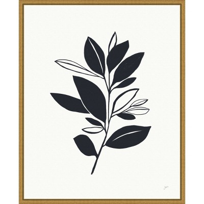 16" x 20" Bay Leaves II by Karyn Panganiban Framed Wall Canvas - Amanti Art