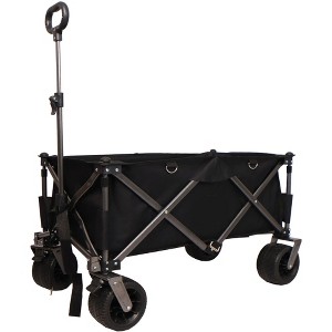 Chery Life Folding Wagon, Heavy Duty Utility Beach Wagon Cart for Sand with Big Wheels, Adjustable Handle for Shopping, Camping,Garden, Outdoor - 1 of 4