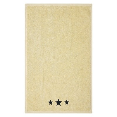 Black Stars Creme Hand Towel Set of 2 16x26