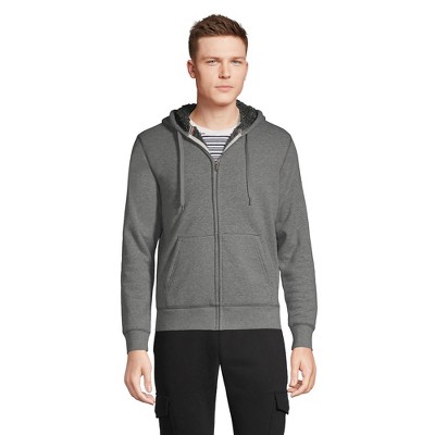 Lands' End Men's Serious Sweats Full Zip High Pile Fleece Hoodie