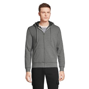 Lands' End Men's Serious Sweats Full Zip High Pile Fleece Hoodie - 1 of 4
